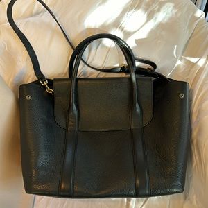 Cuyana Trapeze Satchel in Black